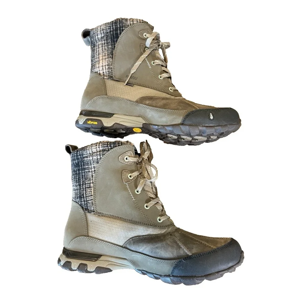 Ahnu Momentum Waterproof Thinsulate Womens 9.5 Lace Up Hiking Rain Boot Vibram